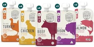 Serenity Kids 6+ Months Ethically Sourced Meat Baby Food Puree Pouches Variety Pack - 18 count (3.5 oz pouches) - No Added Sugar or Sugary Fruits - BPA & Allergen Free Natural Ingredients