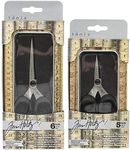 Tim Holtz Haberdashery Snip Scissors Set - Soft Grip Durable Snips 5" & Scissors 6" with Storage Tins - 2 Items