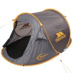 Trespass 2 Man Pop Up Tent Waterproof 2 Person Tent Taped Seams 245x145x100cm For Camping Hiking Festival with Carry Bag Swift