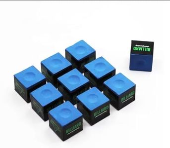 Billiedge Billiards, Snooker and Pool Chalk (8A Grade) | Billiards Accessories | Cue Chalk - 10 Pcs (Blue)