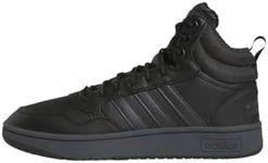 adidas Men's Hoops 3.0 Mid Lifestyle Basketball Classic Fur Lining Winterised Trainers, Core Black Carbon FTWR White, 9 US