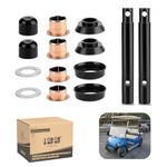 10L0L Golf Cart King Pin and Bushing Kit Fits Yamaha(G&E) G2 G8 G11 G14 G16 G19 G20 Golf Cart Steering Knuckle Kingpin and Bushing Kit for Yamaha OEM #J55-F3516-00, J38-23528-00,J38-23527-00