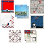 Custom Bundle - 7 Norway Oslo Travel Vacation Themed 12" x 12" Scrapbook Papers - Various Brands