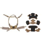 Tactical Helmet Dial Suspension System Chin Strap for ACH, for MICH, for Team Wendy, for FMA, for EXF, Dial Liner Kit with Soft Comfortable Cushion Pads Fastening Screws Accessory (Mud Spongeand Suspension)