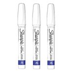 Sharpie Oil-Based Paint Marker, Medium Point, White Ink, Pack of 3