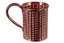 Rustik Craft- Vinatge to Vogue Moscow Mule Pure Copper Mug, Straight Diamond Cut, 320 ML (110z) Capacity, 200 Grams