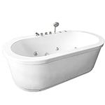 Whirlpool Freestanding 16 NozzleS Hydrotherapy Double Pump Rio White Bathtub Hot Tub