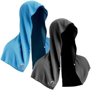 Sukeen Cooling Hoodie Towel, Absorbent Quick-Drying Cooling Towels for Neck and Face, UV Sun Protection Cooling Neck Wraps Sport Head Towel for Workout Running Cooling Towel Hot Weather