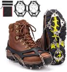Crampons, Ice Cleats Traction Snow Grips with 32 Stainless Steel Spikes