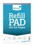 Silvine A4 Refill Pad - Narrow Lined With Margin (160 Pages) Single