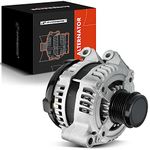 A-Premium Alternator Compatible with Chrysler 200 11-14, Town & Country 11-16 & Dodge Avenger 11-14, Grand Caravan 11-20, Journey 11-19 & Ram C/V & VW Routan, V6 3.6L, 12V 160 Amp, 6-Groove Pulley