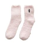 The Purple Tree Woolen Fuzzy Cute Cat Emroidery Winter Socks For Women and Girls (Pink) - 1 Pair, cozy socks for women, cute socks, warm socks