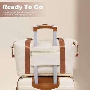 COOLIFE 5-Piece Luggage Set – Lightweight Suitcases with TSA Lock, 360° Wheels, Beige