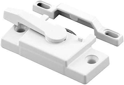 Prime-Line F 2744 Sash Lock, Single Unit, White – Diecast Construction, White Powder Coat w/ Enamel Finish, Designed for both Single & Double Hung Windows (Single Pack)