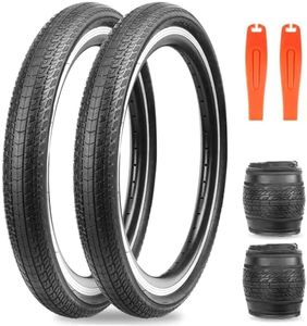 BALINGE 20 x 1.75 bike tire 20 in bike tire bmx 20 x 1.75 bike tires 1 Pack 20 Bike Tire Kids Moutain Bike Tires Folding Tires Fits Most Kids Bikes,20 x 1.75 bike tires kids,Black - 2 Tires 2 Levers