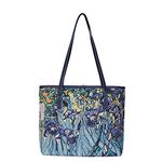 Signare Tapestry Women Bags Inspired by Vincent van Gogh - Irises (Tote Bag, COLL-ART-VG-IRIS)