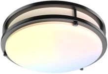13 Inch LED Ceiling Light Fixture, Yogaret 40W Flush Mount Ceiling Light 4000 Lumens Dimmable, 3000K/4000K/5000K Selectable Ceiling Lamp for Bedroom, Kitchen, Bathroom, Hallway, ETL Listed