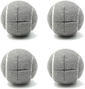 Precut Tennis Balls for Walkers 4 PCS Walker Tennis Ball for Furniture Legs and Floor Protection Heavy Duty Long Lasting Felt Pad Glide,Fit Most Walkers (Gray)