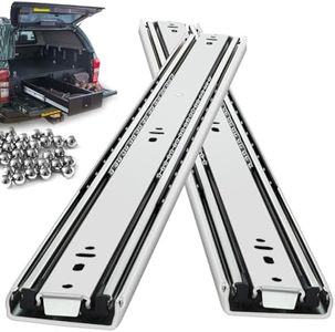 VAGUDE Heavy Duty Drawer Slides Full Extension Side Mount 14 16 18 20 22 24 26 28 30 32 34 36 40 Inch 150 Lbs Metal Rails Track Guide Glides Runner 1 Pair (Without Lock, 22 Inch)