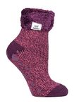 Heat Holders - Ladies Extra Soft Fluffy Non Slip Thermal Low Cut Ankle Slipper Lounge Bed Socks with Grips (HHL12), 4-8 uk, 37-42 eur