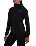 TCA Women's AirLite 2.0 Outdoor Waterproof Hooded Running Rain Jacket with Zip Pockets - Black, XS