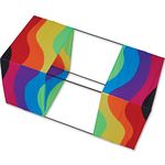 Traditional Box Kite (40in) - Wavy Rainbow