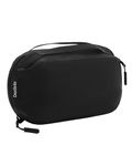 Destinio Nylon Toiletry Bag For Unisex - Waterproof Organizer With Hanging Hook - Travel Pouch And Shaving Kit Bag, Cosmetic And Make Up Pouches (Black) 24 X 17 X 7 Cm