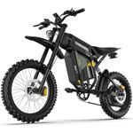 Electric Bike 7000W Peak Motor, Ebike 60V 30Ah Battery, Up to 128KM 88KM/H Off Road Electric Dirt Bike, 19" Dirt Tires, Dual Suspension, Hydraulic Brakes