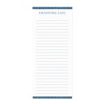 Graphique Magnetic Notepad, Chambray – 100 Sheets, 4” x 9.25” x .5” – Front Says, “Shopping List”, Sticks to Any Magnetic Surface, Perfect for Shopping and Grocery Lists, Makes a Great Gift