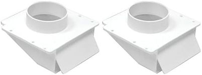 2-PACK - Lambro 143W White Plastic Under Eave Vent, 4-Inch