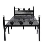Sahni Foldable Furniture European Style Single Folding Metal/Iron/Steel Bed/cot for Sleeping Without Mattress (Glossy Finish, 6ft by 3ft)