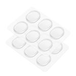 Flexzion Drum Head Dampeners - 12 Pieces Clear Reusable Washable Sticky Silicone Drum Gels for Dampening Resonance & Control Overtones, Snare Drum Dampeners for Precise Sound Quality of Drum & Cymbals