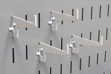 Wall Control 10-HL-102 W 2-7/8" Long Reach Slotted Pegboard Hook Pack for Wall Control Pegboard Only, White