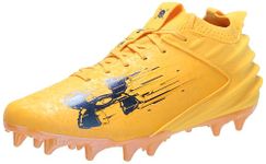 Under Armour Men's Blur Smoke Suede 2.0 Mc Football Shoe, (700) Steeltown Gold/Steeltown Gold/Black, 7 UK