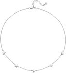 SOULMEET 16'' to 18'' Sterling Silver Star Choker Necklace for Women