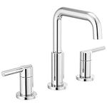 TATUNER Delta Faucet Nicoli Widespread Bathroom Faucet Chrome, Bathroom Faucet 3 Hole, Bathroom Sink Faucet, Drain Assembly, Chrome 35849LF,Standard