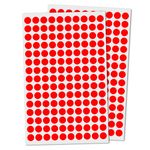 3,000 Pack, 10mm Round Dot Stickers Sticky Labels - Red