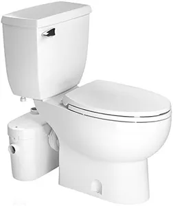 SANIFLO SANIACESS2 MACERATOR PUMP + ELONGATED TOILET KIT, WHITE FINISH