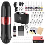 Tattoo Kit,Solong Professional Tattoo Gun Kit for Beginners Rotary Tattoo Machine with Carry Case