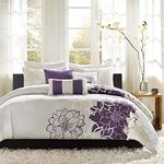 Madison Park Lola Duvet Cover Set, King, Grey/Purple by Madison Park