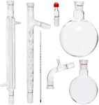 Home Distiller Distilling to Making Your Own Essential Oil, Moonshine, Alcohol Distiller Chemistry Lab Glassware Kit,Glass Distilling,Distillation Apparatus 7pcs Kit, 1000ML