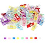 Sewing Clips, 100PCS Multicolor Craft Clips Assorted Multipurpose Plastic Clips for Sewing Quilting Binding Crafting Crochet and Knitting