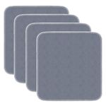 HUNAIGEE Waterproof Chair Pads for Incontinence Absorbent Seat Protector Pads Chuck Pads Washable Reusable Incontinence Bed Pads for Adults Elderly Kids Pets 21"X22"(4Pack) Gray