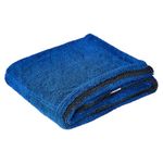 amazon basics Ultra Soft Microfiber Cleaning Cloth | 1100 GSM | Pack of 1 | 60x40cm | Super-Absorbent Scratch-Free, Streak-Free, All-Surface Cleaning | Bike, Car, Home & Kitchen Use | Grey & Blue