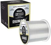 RIKIMARU Fluoro Fishing Line, 100% Fluorocarbon Coated Fishing Line (Clear, 6LB/0.23mm/300Yds)