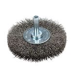 Forney 72255 Wire Wheel Brush, Fine Crimped with 1/4" Hex Shank, 3"