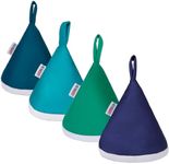 ALVABABY 4 Pcs Baby Boy Pee Covers, 3.5 * 4 In,Strong Water Absorption Pee Shield for Newborn Boy, 4-Layer Reusable Pee Cap, Diaper Changing Accessory for Baby Gift