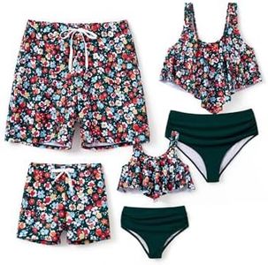 PATPAT Family Matching Swimsuits Couples Tropical Floral Vacation Men Swim Shorts Quick Dry Swim Trunks Swimming Shorts for Men XXL