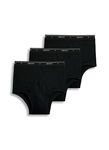 Jockey Men's Underwear Classic Full Rise Brief - 3 Pack, Black, 40