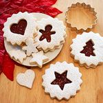 Christmas Linzer Cookie Cutter 5-Pc